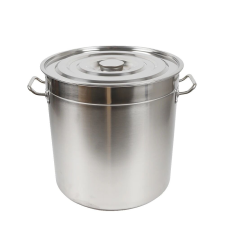 Rozsdamentes acél mély készlet edény, 35L kapacitás, hőszigetelés, tartós kialakítás, Ezüst, 35L edény