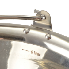 Rozsdamentes bogrács (0.7mm) 6 liter edény