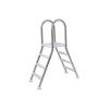  Rozsdamentes kétágú létra, 3 + 3 fokos, 1 m magas, magas minőségű anyagból, könnyű és stabil, könnyen hordozható