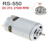  RS-550 egyenáramú csere motor, DC 21V, 27500 fordulat, 60W, hajtó fogaskerék nélkül, Li-ion akkumulátoros gépekhez