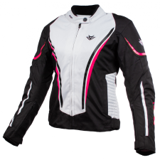 RSA Wasp női motoros kabát fekete-rózsaszín-fehér női dzseki, kabát