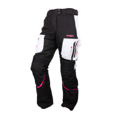RSA Wasp női motoros nadrág fekete-rózsaszín-fehér motoros nadrág