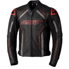 RST S1 CE bőrdzseki - fekete/szürke/piros, M méret motoros kabát