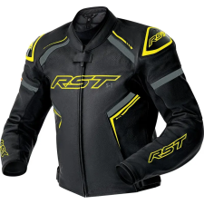 RST S1 D3O bőrdzseki fekete/neonsárga RST Sisakok és ruházat Kabátok motoros kabát