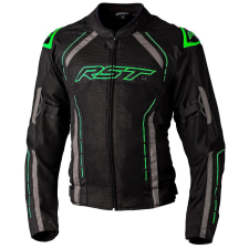 RST S1 Mesh CE Textil Dzseki - Fekete/Neon Zöld Méret XXL motoros kabát