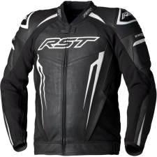 Rst tractech evo 5 bőrdzseki férfi - fekete/fehér/fekete motoros kabát