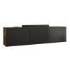  RTV szekrény EDI 3 tölgy craft arany + fekete frontokkal