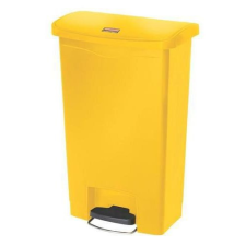 RUBBERMAID Front Step műanyag szemetes kosár, 50 l térfogat, sárga szemetes