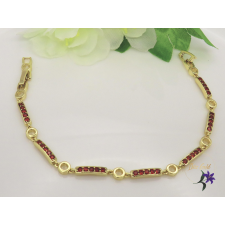  Rubina antiallergén karkötő piros kövekkel -14K karkötő