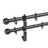  Rúdkarnis fém dupla fekete D=16 mm 200 cm (tartozékokkal)