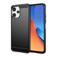 Rugalmas karbon mintás tok Xiaomi Redmi 12 Carbon Case-hez - fekete tok és táska