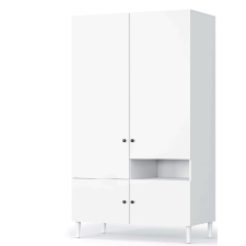  Ruhásszekrény DULLUM 120x205cm, fehér bútor