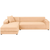 Ruhhy 26031 Elastický potah na rohovou pohovku 145-185 cm, polštář 45 x 45 cm, béžový