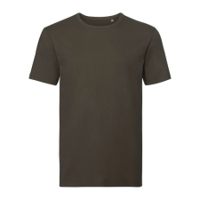Russell 108M biopamut rövid ujjú férfi póló, Dark Olive-M férfi póló