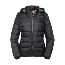Russell Europe Női kapucnis hosszú ujjú kabát Russell Europe Ladies&#039; Hooded Nano Jacket 2XL, Fekete női dzseki, kabát
