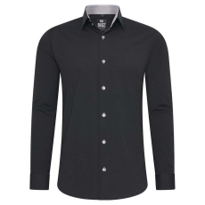  RUSTY NEAL férfi ing R-44 hosszú ujjú karcsú fazon, Fekete 4XL