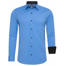  RUSTY NEAL férfi ing R-44 hosszú ujjú karcsú fazon, Kék 6XL férfi ing