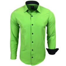RUSTY NEAL férfi ing R-44 hosszú ujjú karcsú fazon, Zöld 5XL férfi ing