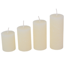 Rusztikus 40mm-es lépcsős henger gyertya Ivory (csom ár) gyertya