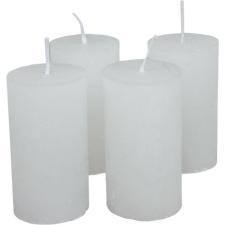 Rusztikus henger gyertya 40x75mm fehér 4db/csom (db ár) gyertya
