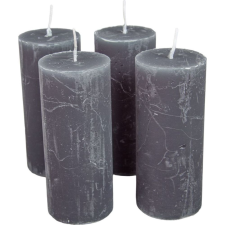  Rusztikus henger gyertya 50x120mm szürke 4db/csom (db ár) gyertya