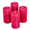 Rusztikus henger gyertya 50x90mm Ciklámen 4db/csom (db ár)