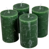  Rusztikus henger gyertya 60x100mm moha zöld 4db/csom (db ár)