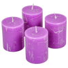  Rusztikus henger gyertya 60x60mm V.Lila 4db/csom (db ár)