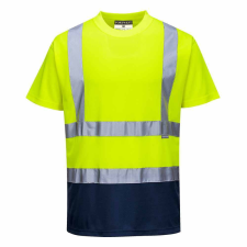  S378 jól láthatósági munkás póló sárga láthatósági ruházat