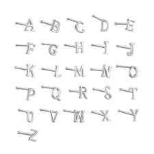  S925 Ezüst Betű Piercing - Z egyéb ékszer
