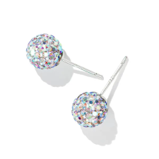  S925 Ezüst Gömb Fülbevaló Színjátszós Swarovski® Kövekkel fülbevaló