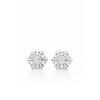  S925 Ezüst Hópehely Alakú Köves Apró Fülbevaló