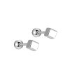  S999 Ezüst Kocka Alakú Barbell Piercing