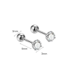  S999 Ezüst Kör Alakú Köves Labret Piercing