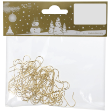  S-alakú, huzalból készült akasztók tasakban arany karácsonyfadísz