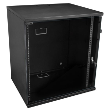 S-Link 12U 19" fali rackszekrény 540x530x400mm fekete (36763) (slink36763) asztali számítógép kellék