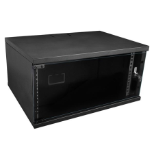 S-Link 4U 19" fali rackszekrény 190x530x400mm fekete (34385) (slink34385) asztali számítógép kellék