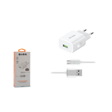 S-Link AND-EC14B USB-A Hálózati töltő + Micro USB kábel - Fehér (5W) mobiltelefon kellék
