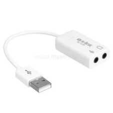 S-Link Átalakító - SL-U70 (USB hangkártya konverter, Bemenet: USB-A, Kimenet: 2x 3,5mm Jack) (S-LINK_10020) kábel és adapter