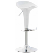 Saddle bárszék elforgatható lábtartóval fehér - króm 1015902 bútor
