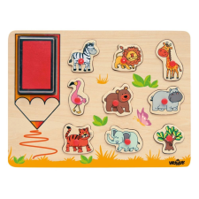 Safari 2 az 1-ben bélyegző és kirakós játék puzzle, kirakós