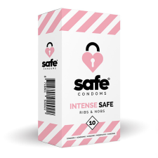Safe SAFE - óvszerek - Ribs & Nobs (10 db) síkosító