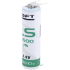 Saft AA lítium ceruzaelem, forrasztható, 3,6V 2600 mAh, forrfüles, 14,5 x 50 mm, Saft LS145003PF (LS145003PF)