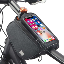 SAHOO Univerzális kerékpáros táska, 6,5&quot;, vázra szerelhető, több fakkos tároló, szürke, vízálló, fülhal... kerékpáros táska