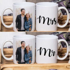  Saját fotós MR és MRS-kétoldalas páros bögre bögrék, csészék