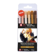 SAKURA Ecsetfilc készlet - Portrait - Sakura Koi Colouring Brush Pen (6 d filctoll, marker