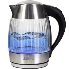 Salente StripeGlass, kék háttérvilágítás vízforraló és teáskanna