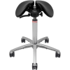  Salli SwingFit nyeregszék Kárpit színe: Bőr - piros #05011, Szerkezet: króm + standard bázis, Testmagasság: Közepes (M) - 170 cm-ig