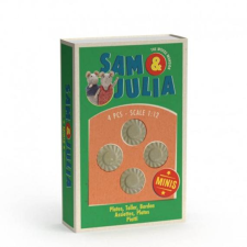  Sam &amp; Julia Miniatűr kiegészítő - Műanyag tányér szett játékfigura