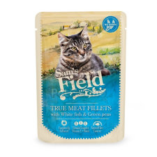 Sam's Field Sam's Field True Meat Fillets - White fish & Green peas 85 g macskaeledel